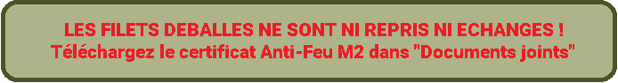 Filets anti-feu